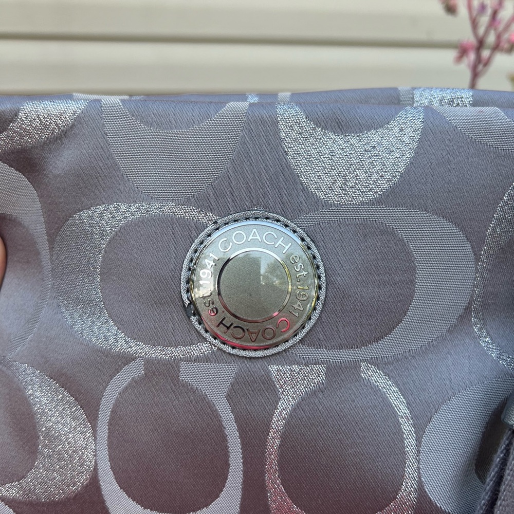 Coach Legacy Signature Stripe 3 Colors Metallic File Bag (F20430) - Picture 5 of 16